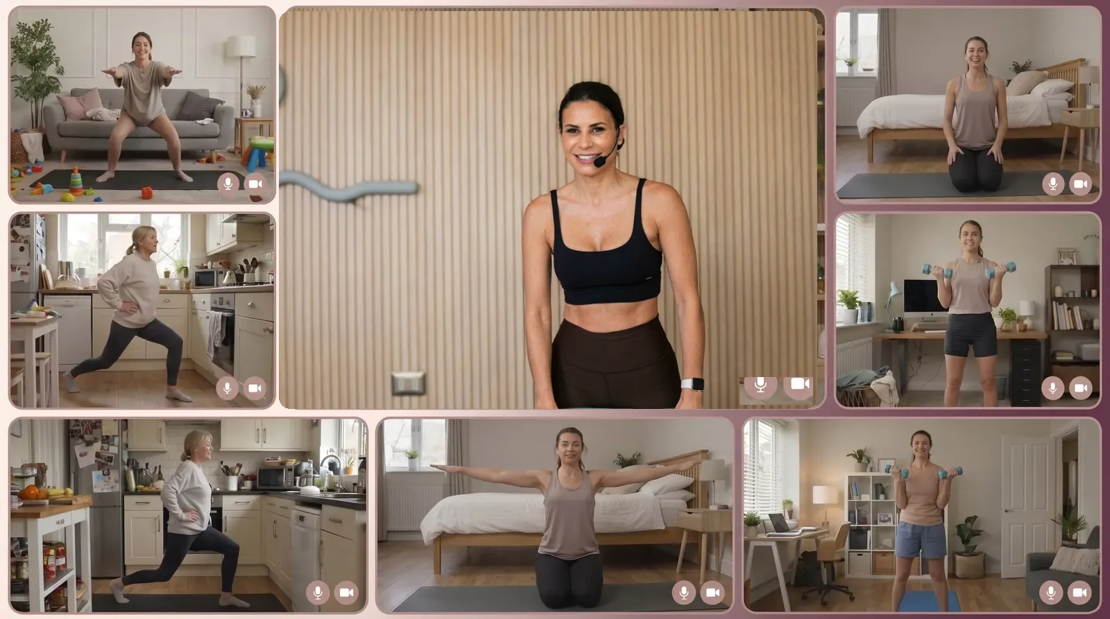 Modo Juntas: entrenamiento por videollamada con Malú y sus alumnas